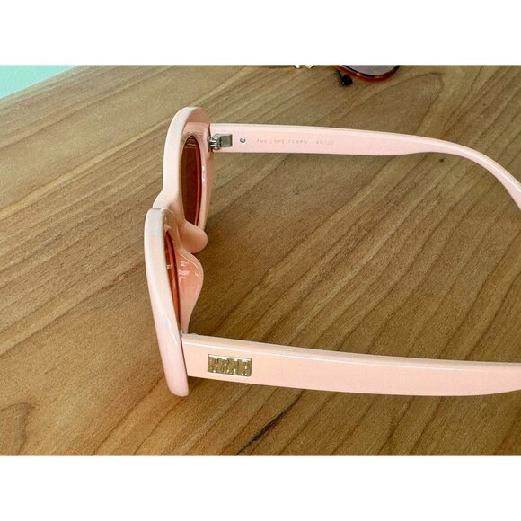 Crap Eyewear Pink Oval Frame Sunglasses with Red Lenses main image 7